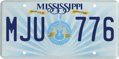 MS license plate MJU776