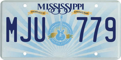 MS license plate MJU779