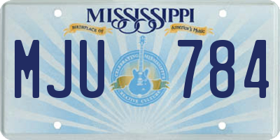 MS license plate MJU784