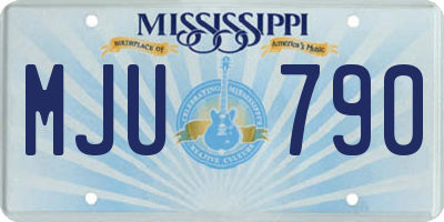 MS license plate MJU790