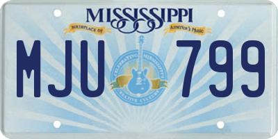 MS license plate MJU799