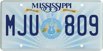 MS license plate MJU809