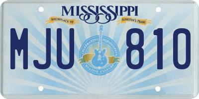 MS license plate MJU810
