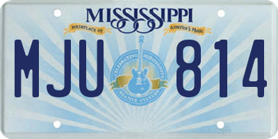 MS license plate MJU814
