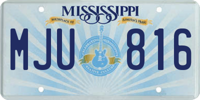MS license plate MJU816