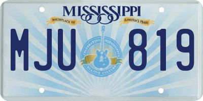 MS license plate MJU819