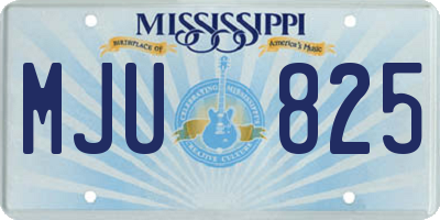 MS license plate MJU825