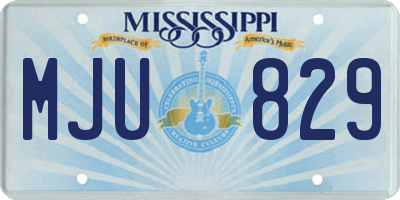 MS license plate MJU829