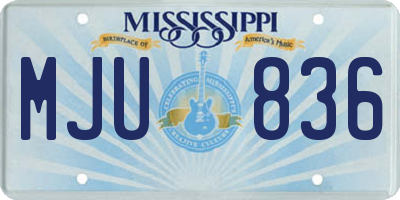 MS license plate MJU836