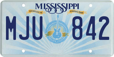 MS license plate MJU842