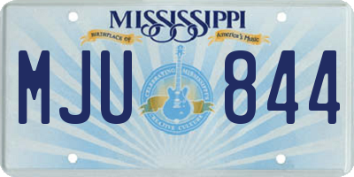 MS license plate MJU844