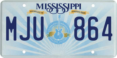MS license plate MJU864