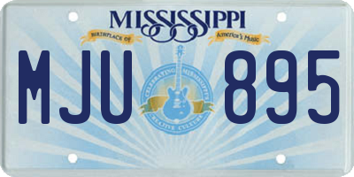 MS license plate MJU895
