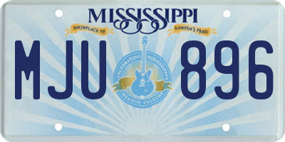 MS license plate MJU896