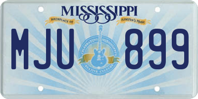 MS license plate MJU899