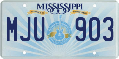 MS license plate MJU903