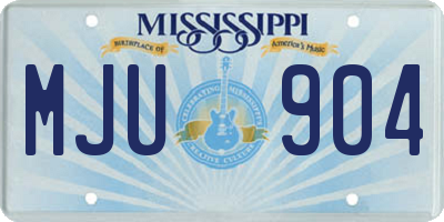 MS license plate MJU904