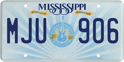 MS license plate MJU906