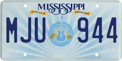 MS license plate MJU944