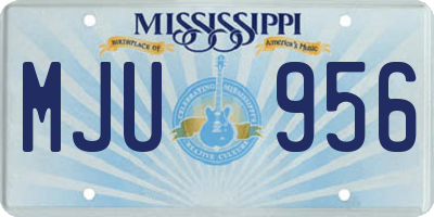 MS license plate MJU956
