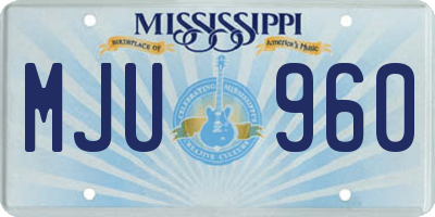MS license plate MJU960