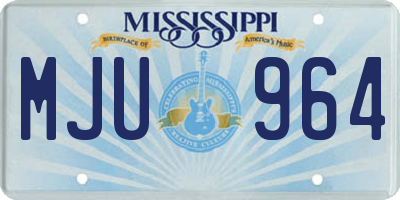 MS license plate MJU964