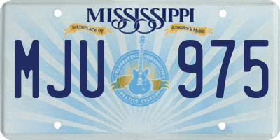 MS license plate MJU975