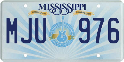 MS license plate MJU976