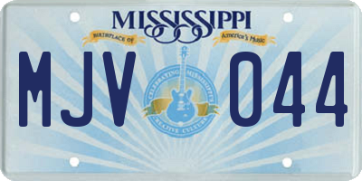 MS license plate MJV044