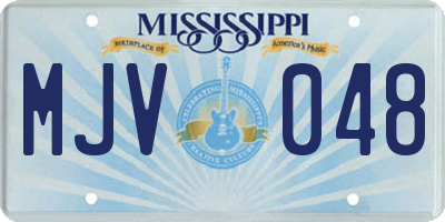 MS license plate MJV048