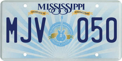 MS license plate MJV050