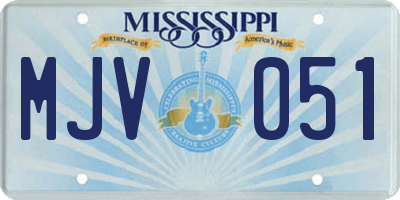MS license plate MJV051