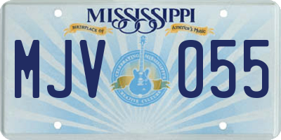 MS license plate MJV055
