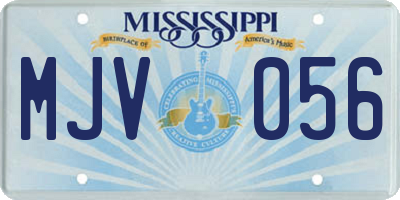 MS license plate MJV056