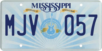 MS license plate MJV057
