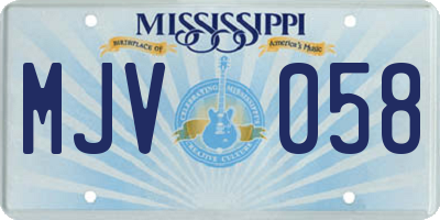 MS license plate MJV058