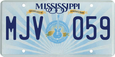 MS license plate MJV059