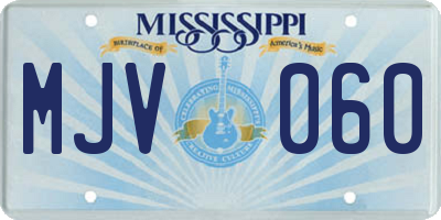 MS license plate MJV060