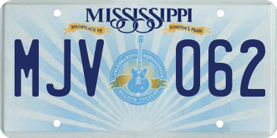 MS license plate MJV062