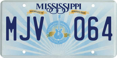 MS license plate MJV064
