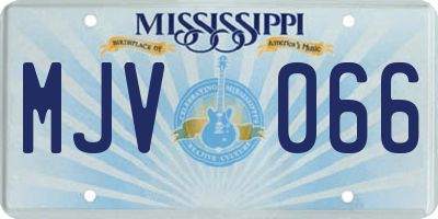 MS license plate MJV066