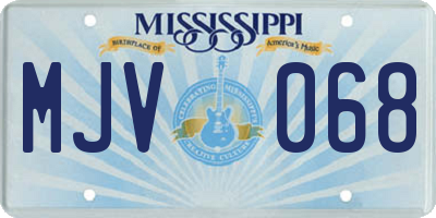 MS license plate MJV068