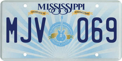 MS license plate MJV069