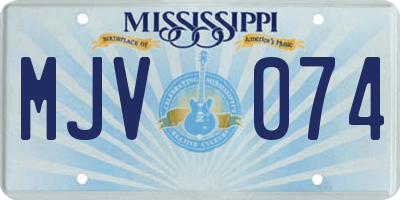 MS license plate MJV074