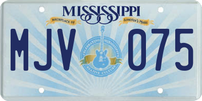 MS license plate MJV075