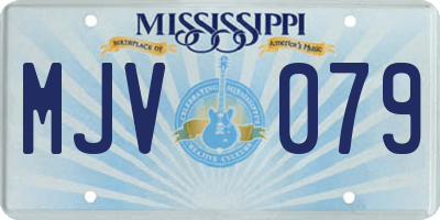 MS license plate MJV079
