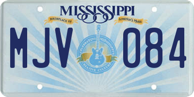 MS license plate MJV084