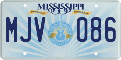 MS license plate MJV086