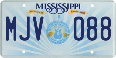 MS license plate MJV088