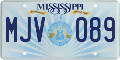 MS license plate MJV089